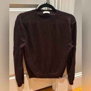 Aritzia Bare Merino Wool Crew Sweater, Rich Mocha Brown